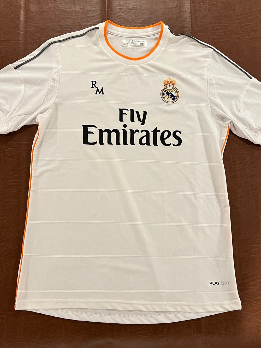 Real Madrid Mens Medium Jersey Cristiano Ronaldo 2013-2014 Fly Emirates White